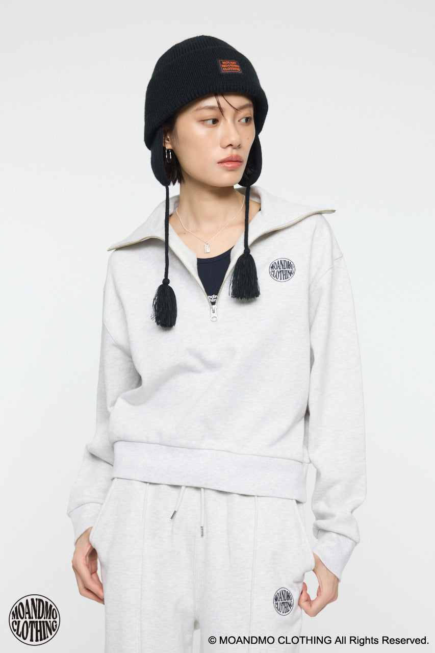 MOANDMO ZIP UP SWEAT Heather Gray / Free