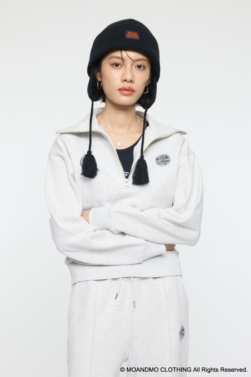 MOANDMO ZIP UP SWEAT Heather Gray / Free