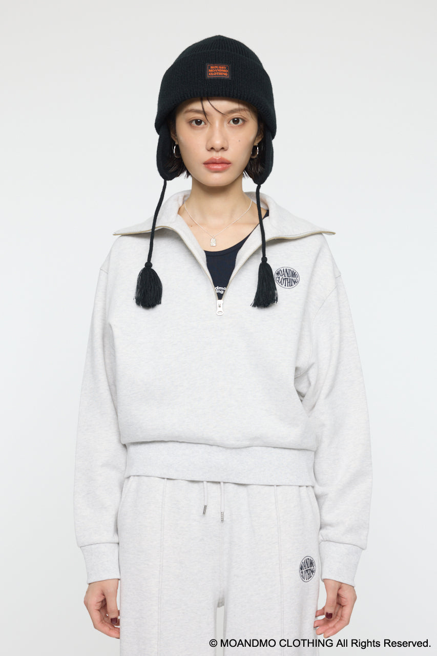 MOANDMO ZIP UP SWEAT Heather Gray / Free