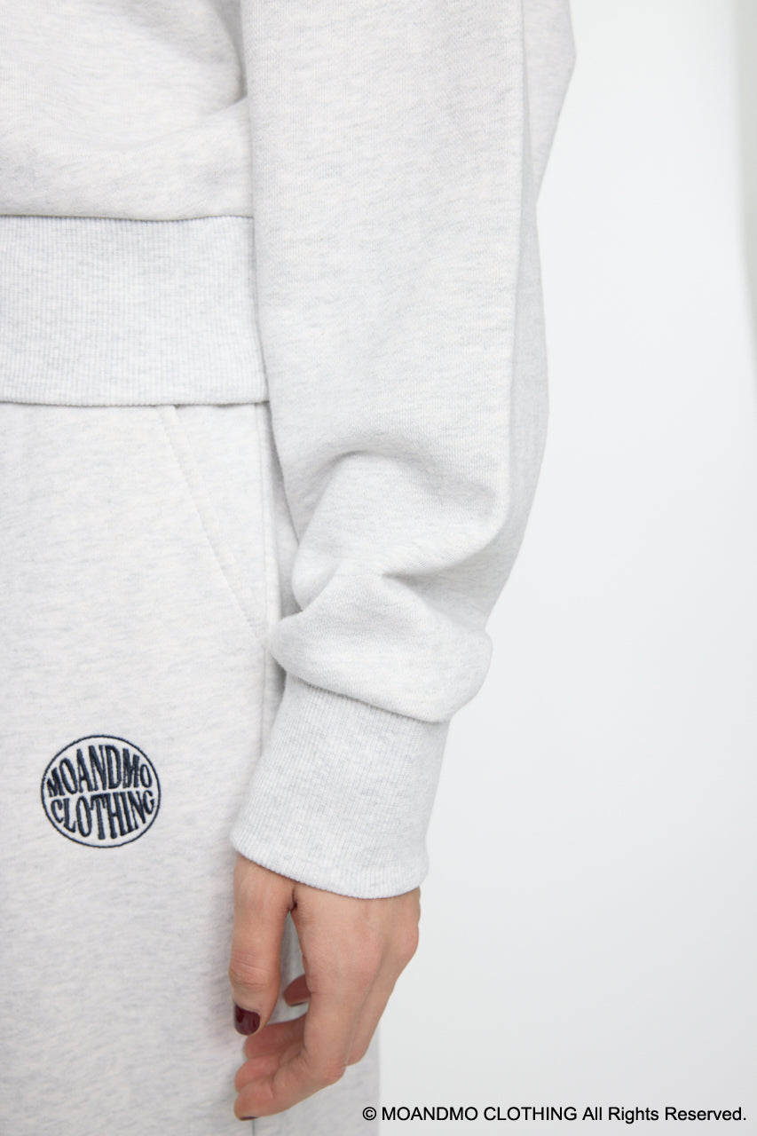 MOANDMO ZIP UP SWEAT Heather Gray / Free