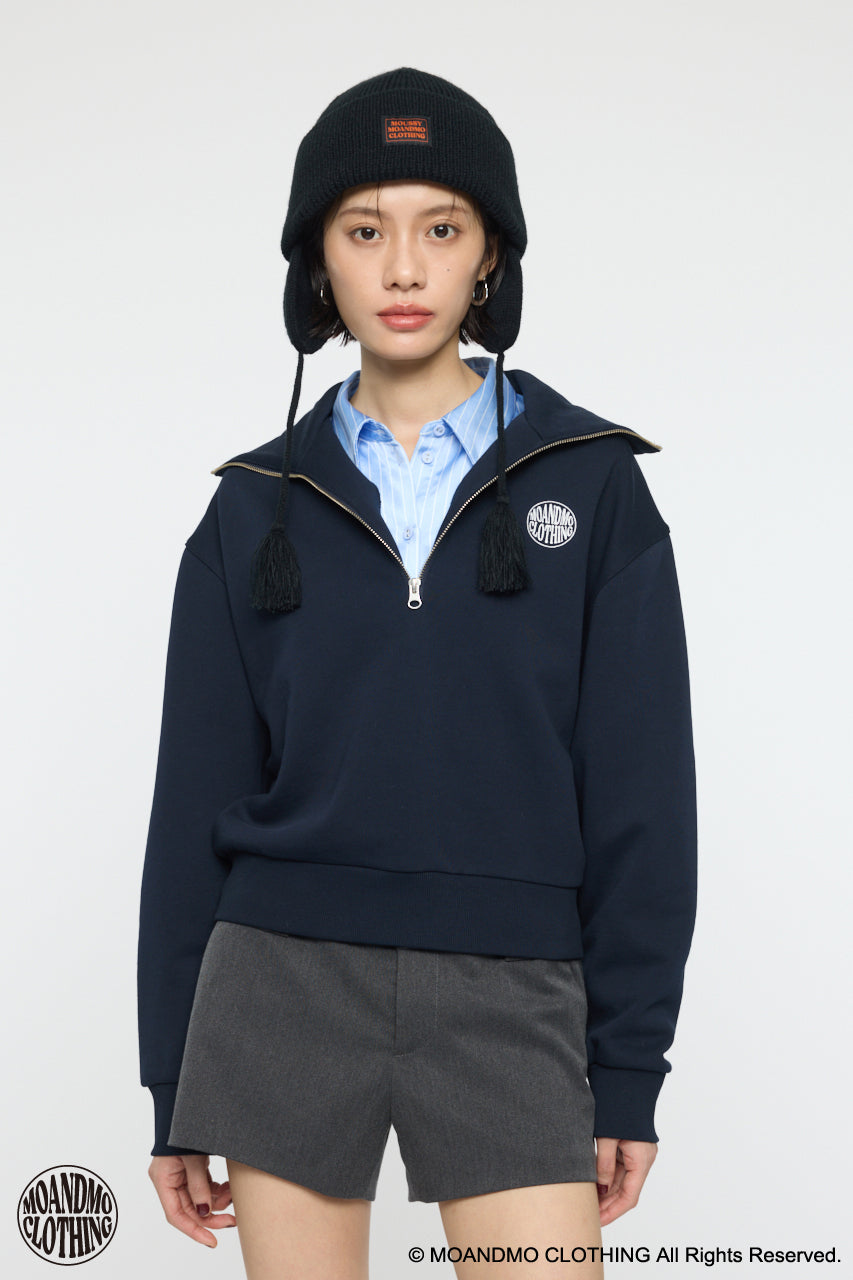 MOANDMO ZIP UP SWEAT Navy / Free