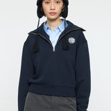 MOANDMO ZIP UP SWEAT Navy / Free
