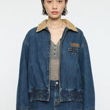 MOANDMO DENIM PADDED JACKET Dark Blue / Free