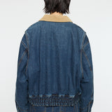 MOANDMO DENIM PADDED JACKET Dark Blue / Free