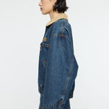 MOANDMO DENIM PADDED JACKET Dark Blue / Free