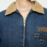 MOANDMO DENIM PADDED JACKET Dark Blue / Free