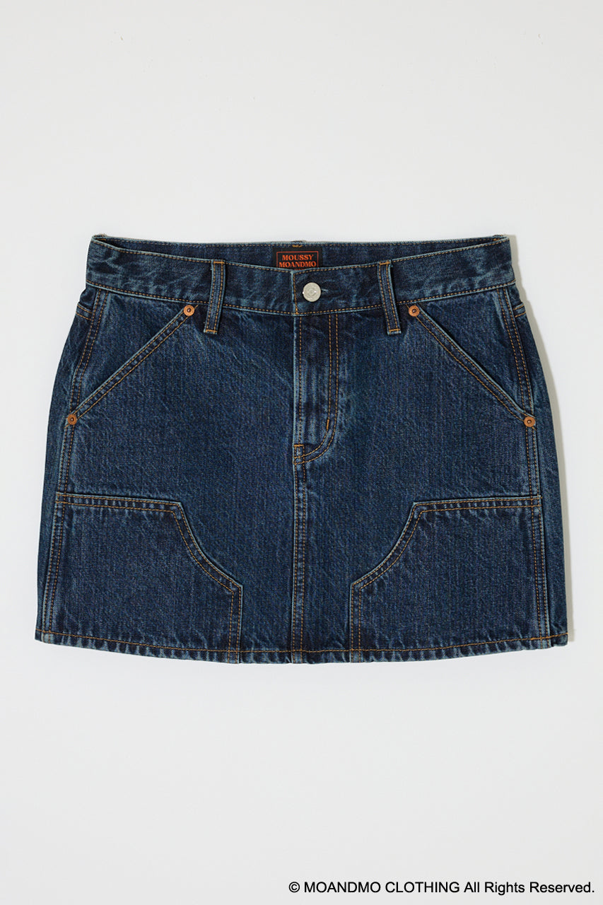 MOANDMO EMBROIDERY MINI SKIRT Dark Blue / 1 (S)