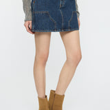 MOANDMO EMBROIDERY MINI SKIRT Dark Blue / 1 (S)