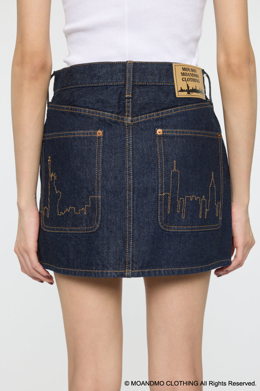 MOANDMO EMBROIDERY MINI SKIRT One Wash / 1 (S)