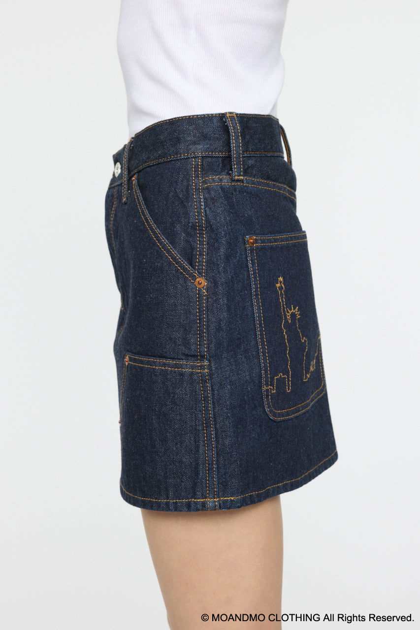 MOANDMO EMBROIDERY MINI SKIRT One Wash / 1 (S)