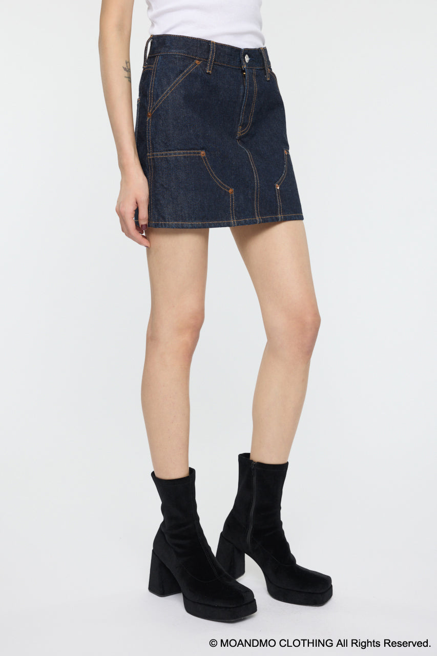 MOANDMO EMBROIDERY MINI SKIRT One Wash / 1 (S)
