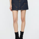 MOANDMO EMBROIDERY MINI SKIRT One Wash / 1 (S)