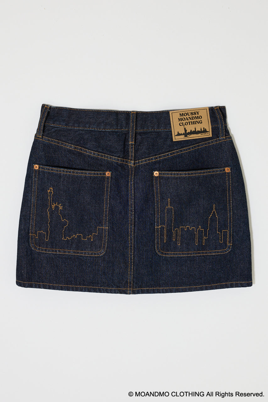 MOANDMO EMBROIDERY MINI SKIRT One Wash / 1 (S)