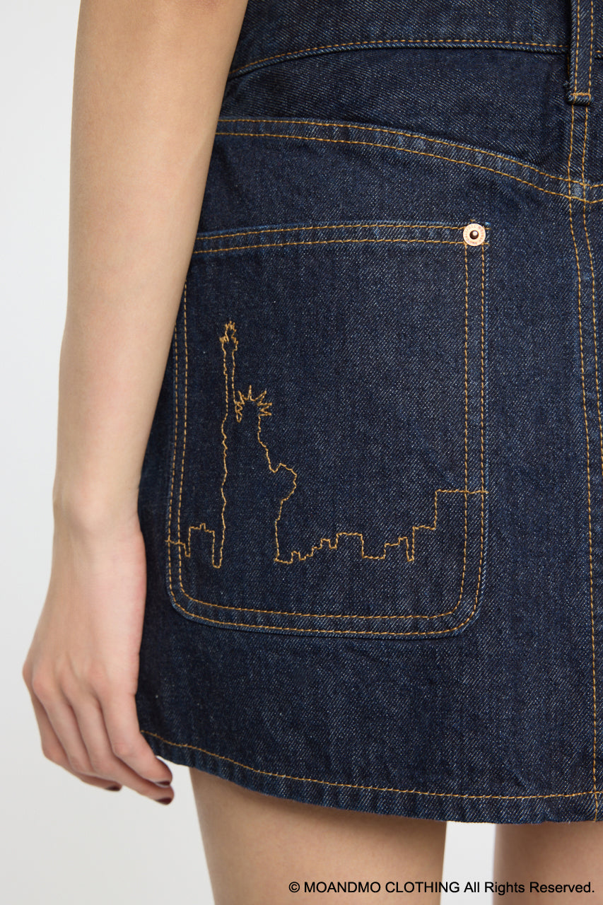 MOANDMO EMBROIDERY MINI SKIRT One Wash / 1 (S)