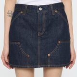 MOANDMO EMBROIDERY MINI SKIRT One Wash / 1 (S)