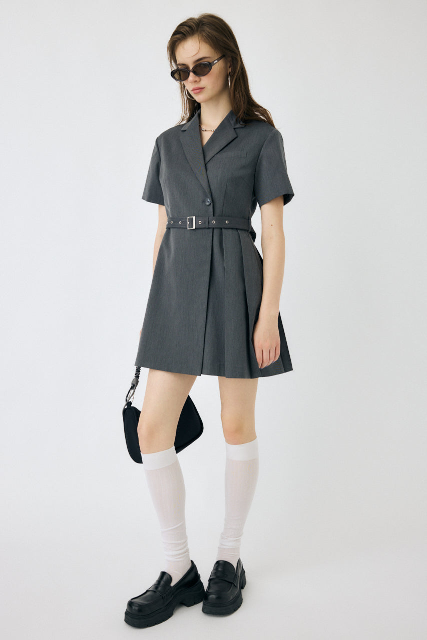 MOUSSY BLAZER PLEATS ミニドレス Blazer Pleats Mini Dress – MOUSSY
