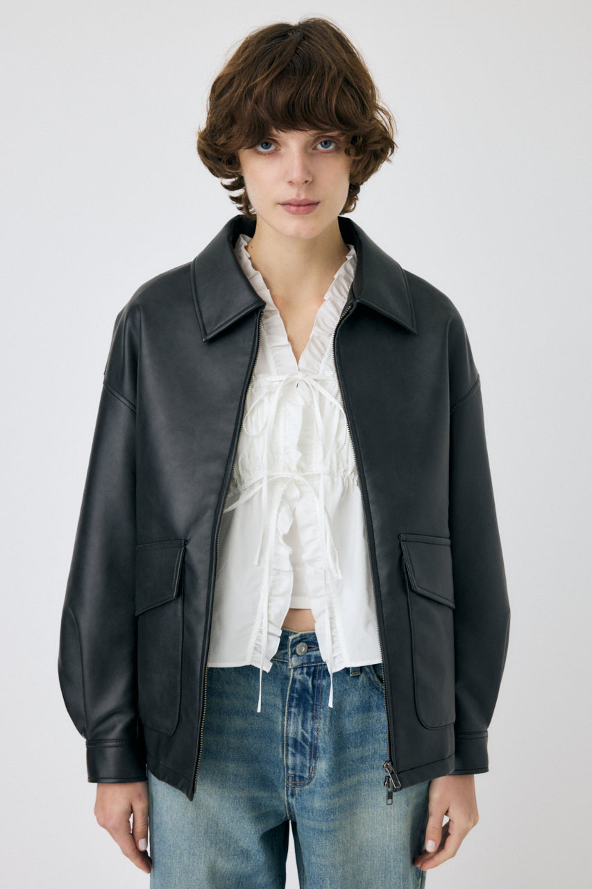 Faux Leather Over Jacket – MOUSSY