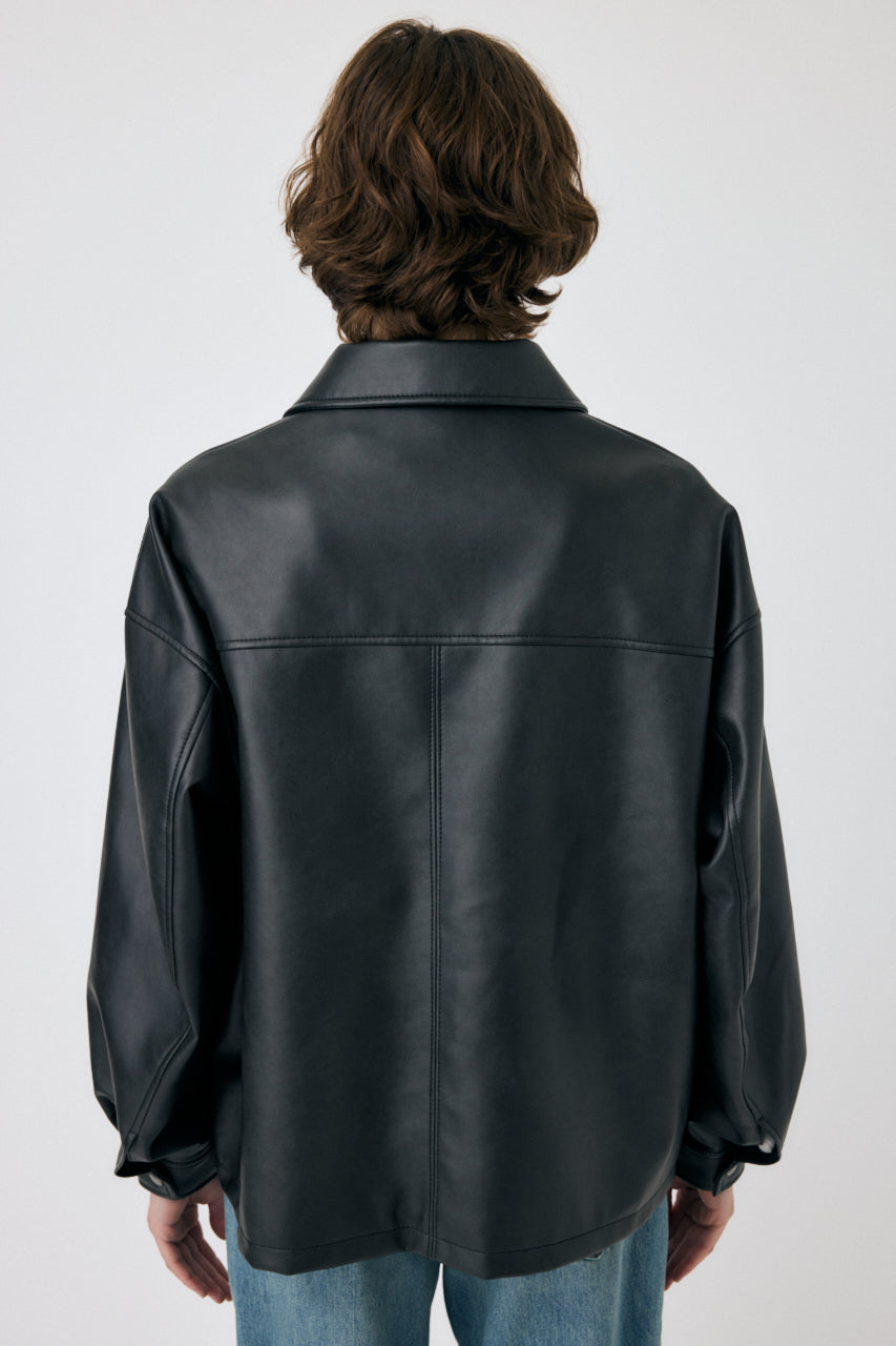ジャケット・アウター MOUSSY LEATHER OVER RIDERS JACKET MOUSSY マウジー moussy LEATHER OVER RIDERS JACKET （ブラック） -靴