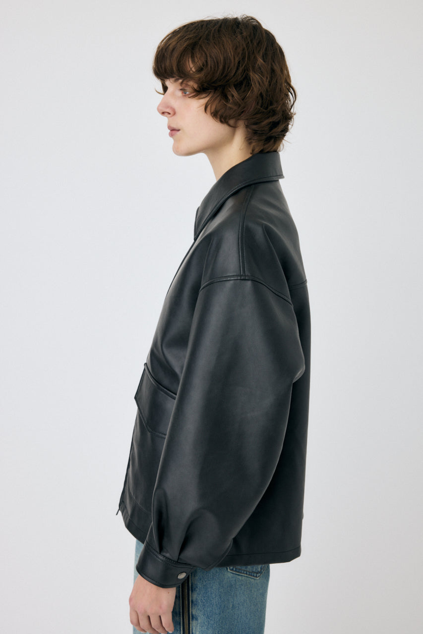 Faux Leather Over Jacket – MOUSSY
