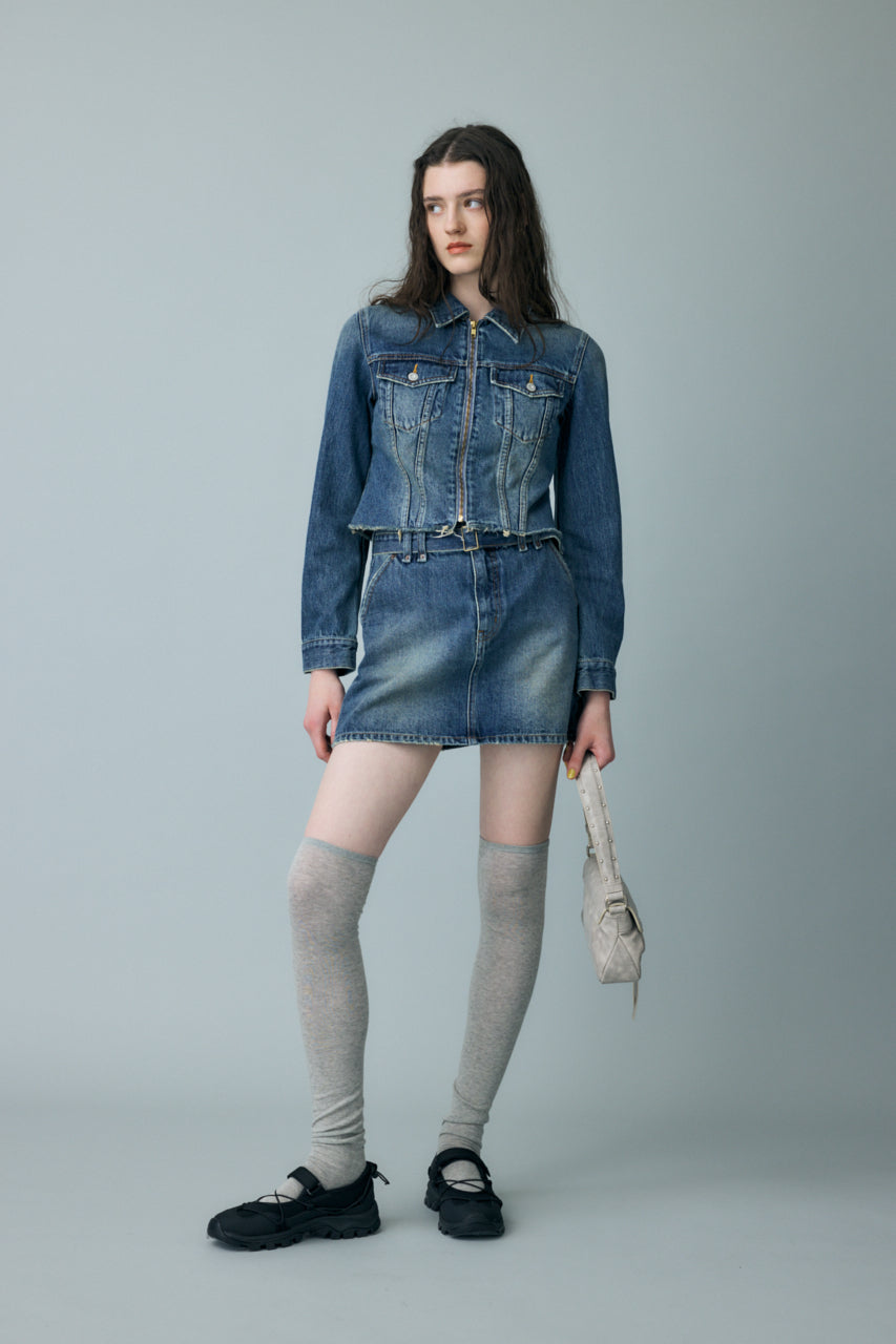 Zip Up Compact Denim Jacket – MOUSSY