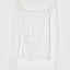 SQUARE NECK GATHER TOP White / Free