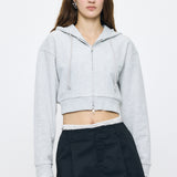 CORSET ZIP HOODIE Heather Gray / Free