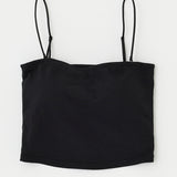 SQUARE NECK BARE CAMI TOP Black / 0 (XS)