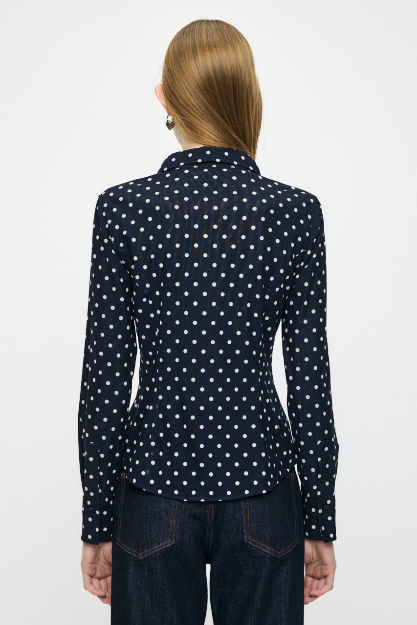 DOT TULLE SHIRT Multi Navy / Free