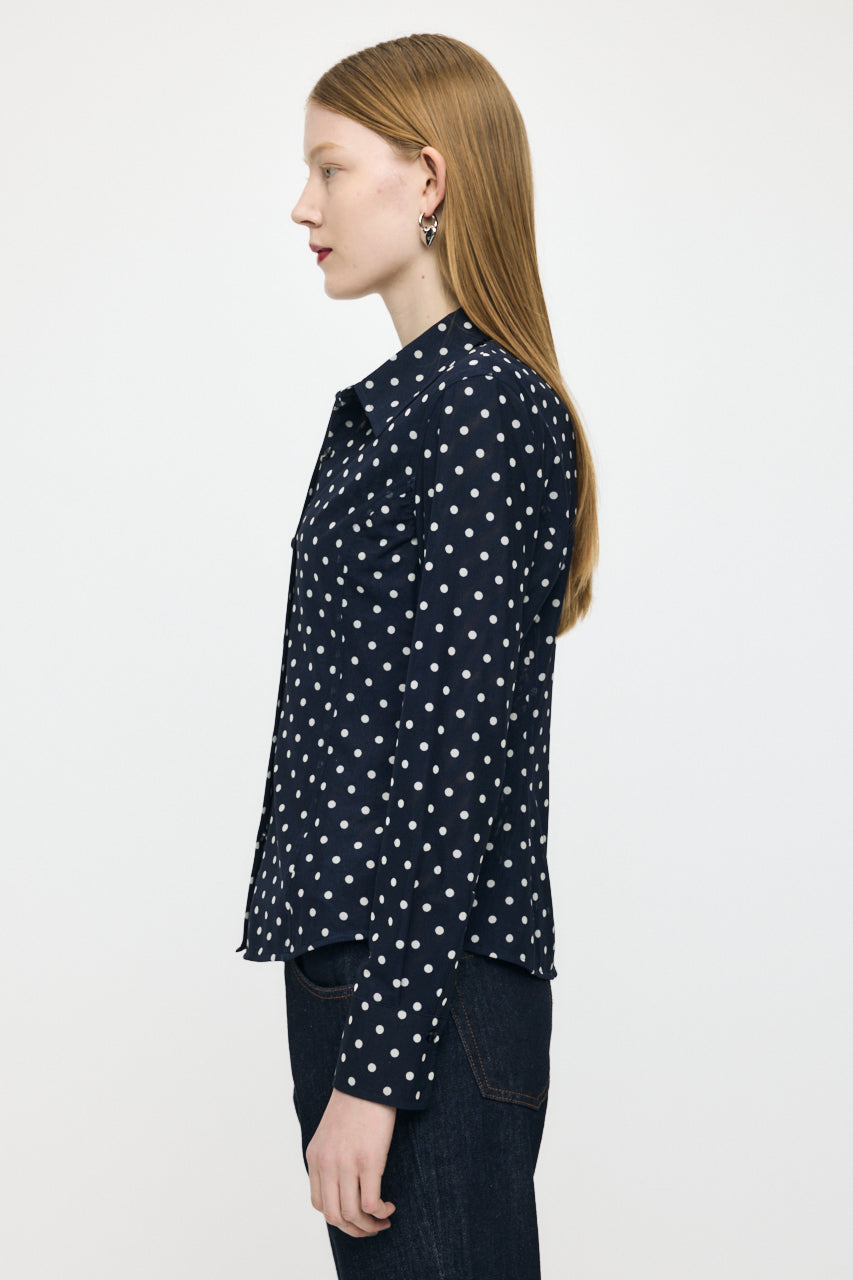 DOT TULLE SHIRT Multi Navy / Free