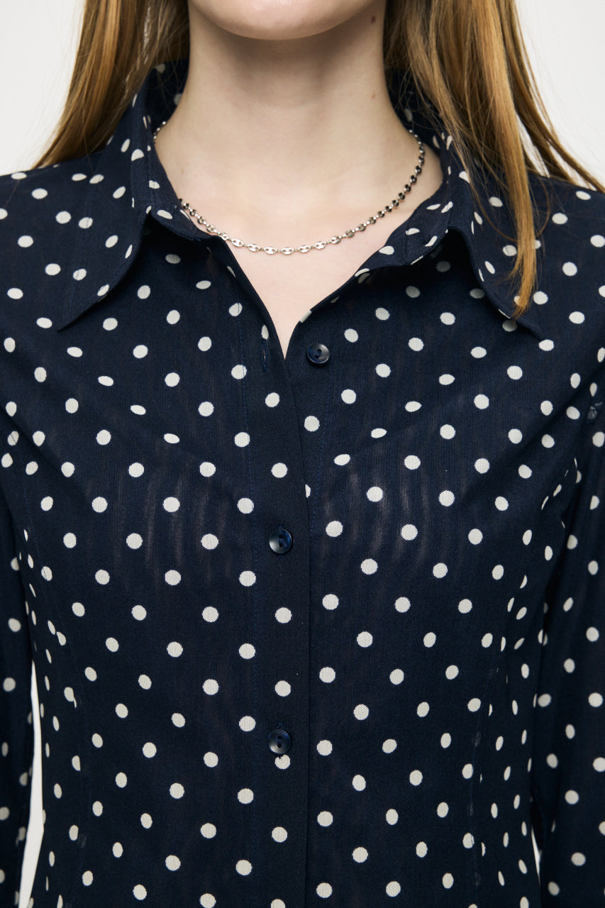 DOT TULLE SHIRT Multi Navy / Free