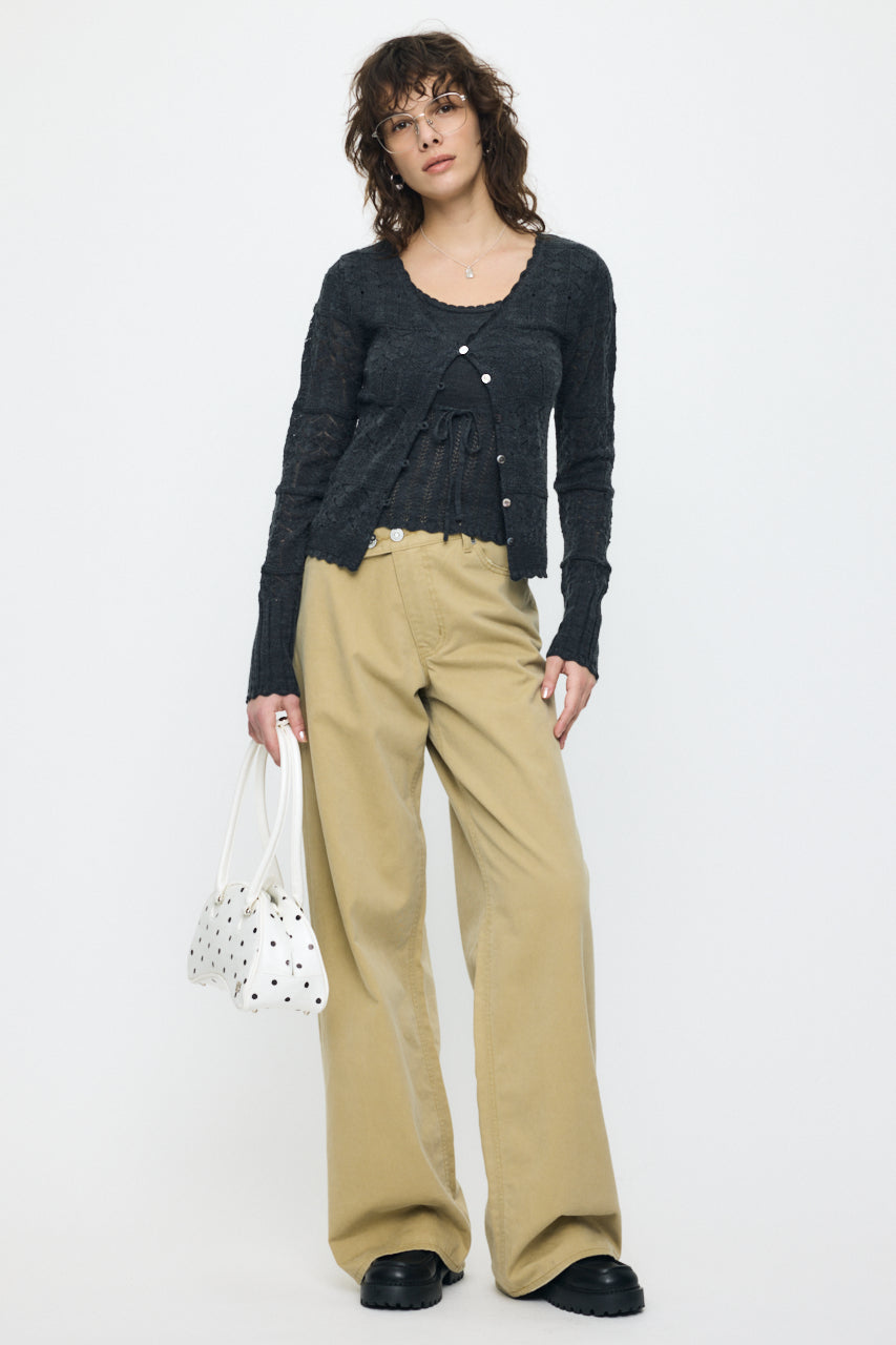 MIXED EYELET ENSEMBLE Heather Gray / Free