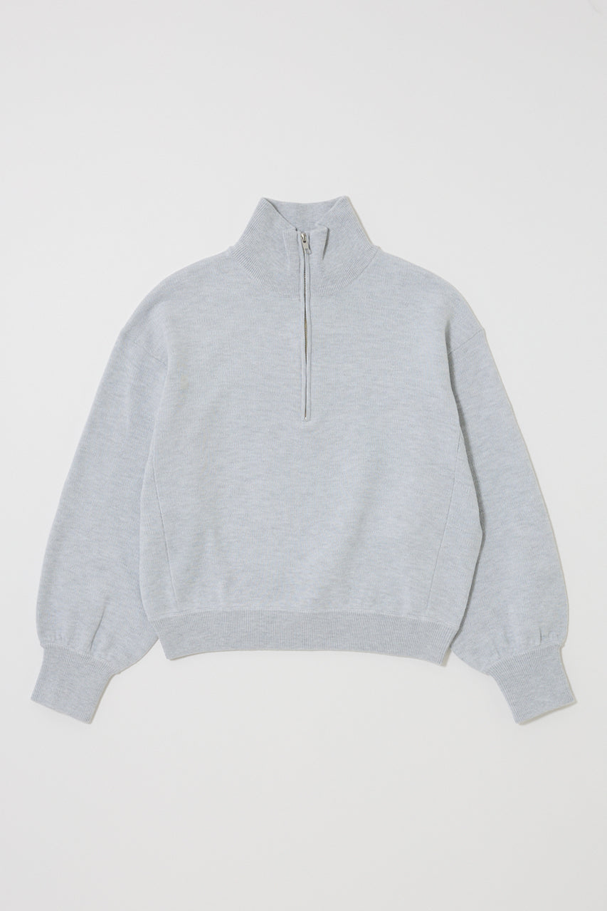 SWEAT LIKE HALF ZIP KNIT Heather Gray / Free