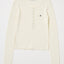 HENRY NECK CABLE KNIT TOP Ivory / Free