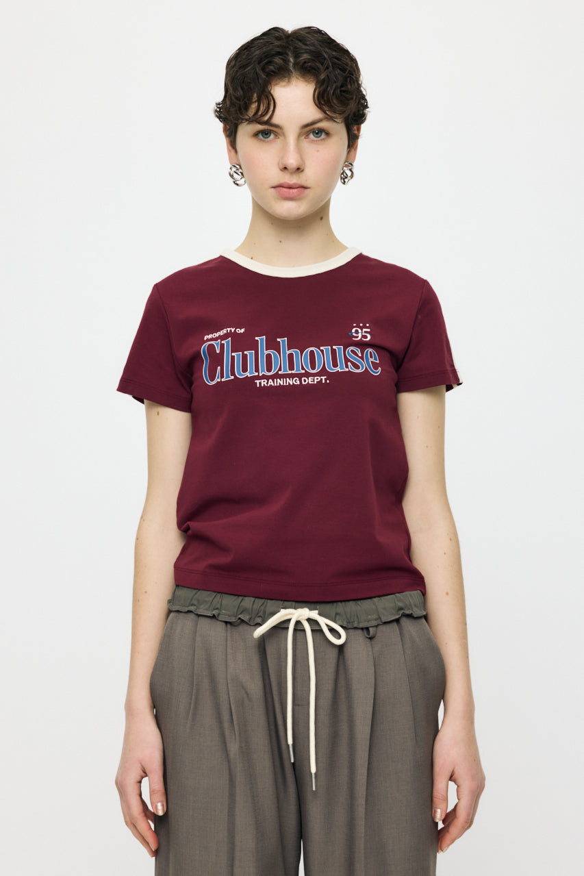 ATHLETIC RINGER TEE Bordeaux / Free