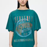 FADED GRAPHIC LOOSE TEE Green / Free