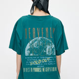 FADED GRAPHIC LOOSE TEE Green / Free