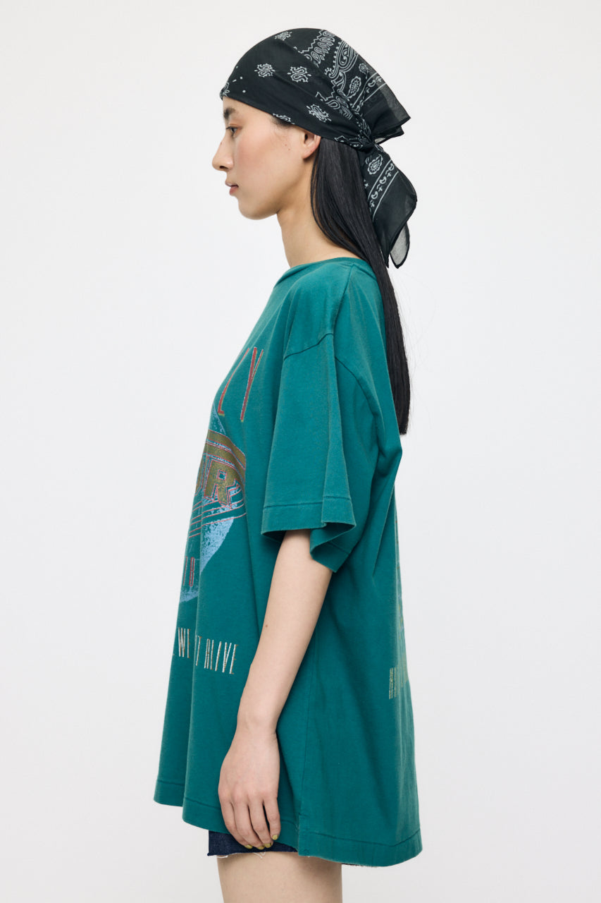 FADED GRAPHIC LOOSE TEE Green / Free