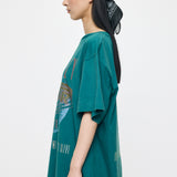 FADED GRAPHIC LOOSE TEE Green / Free