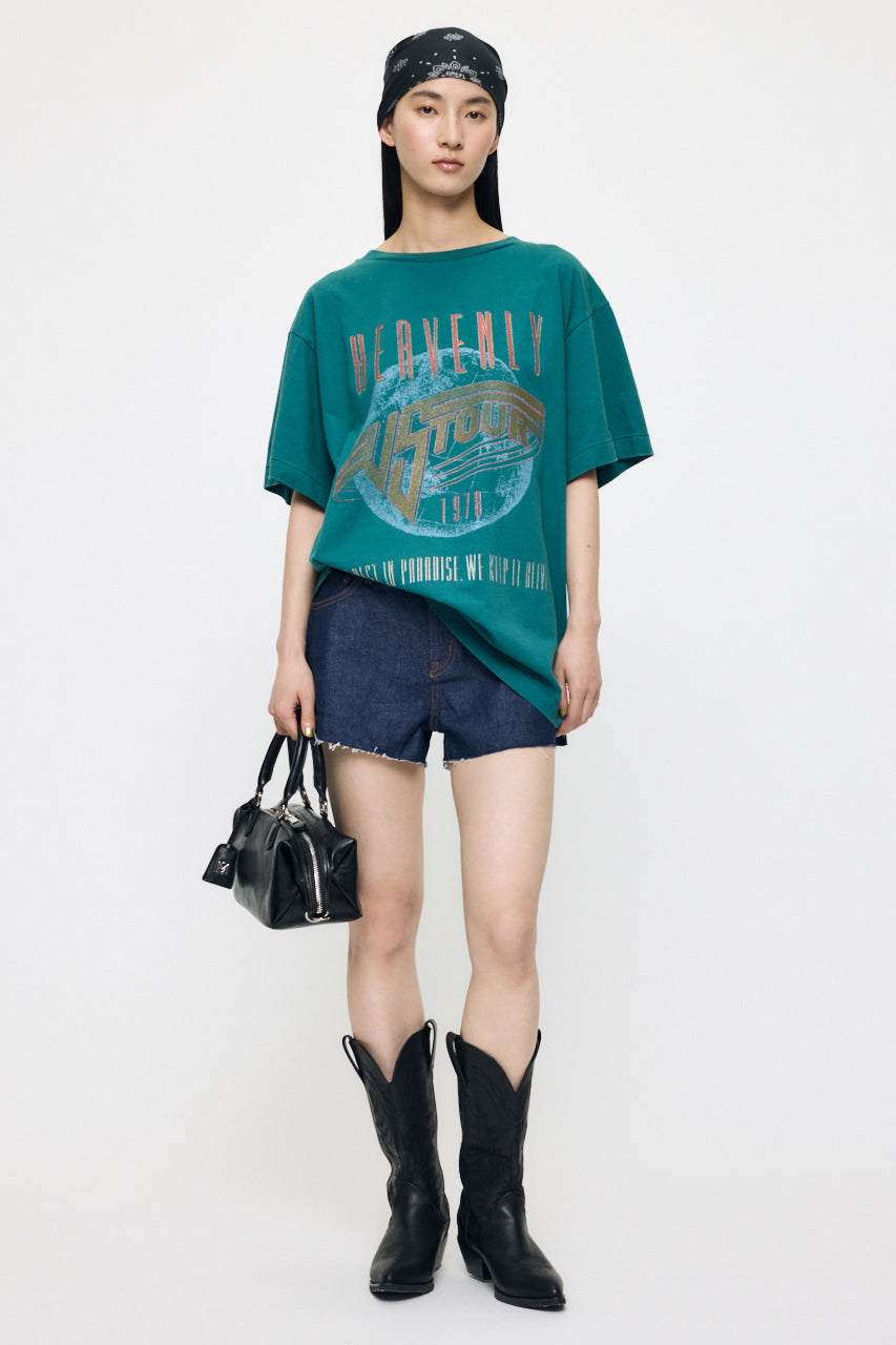 FADED GRAPHIC LOOSE TEE Green / Free