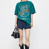 FADED GRAPHIC LOOSE TEE Green / Free