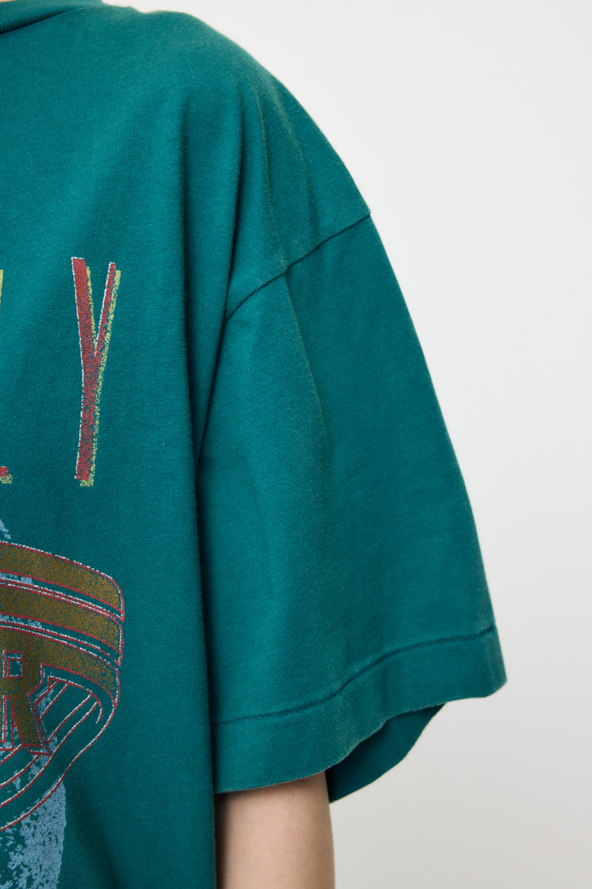 FADED GRAPHIC LOOSE TEE Green / Free