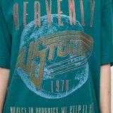 FADED GRAPHIC LOOSE TEE Green / Free