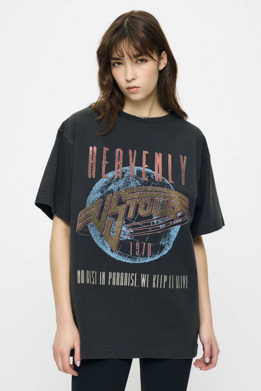 FADED GRAPHIC LOOSE TEE Light Black / Free