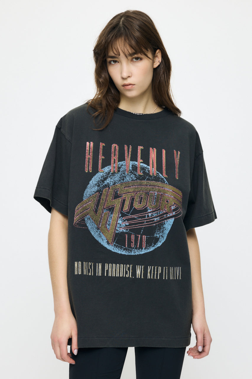 FADED GRAPHIC LOOSE TEE Light Black / Free