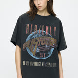 FADED GRAPHIC LOOSE TEE Light Black / Free