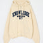 COLLEGIATE ZIP HOODIE Ecru / Free