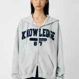 COLLEGIATE ZIP HOODIE Heather Gray / Free