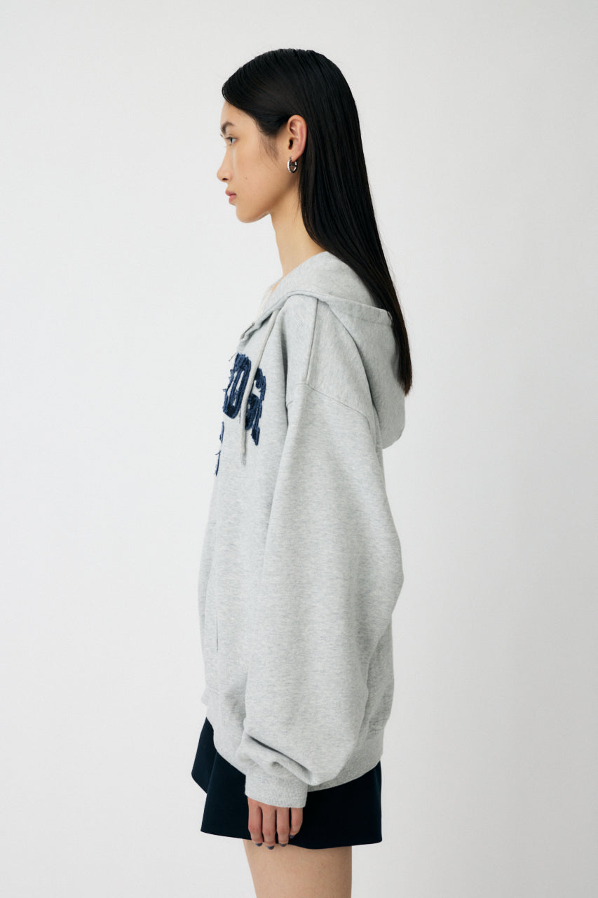 COLLEGIATE ZIP HOODIE Heather Gray / Free