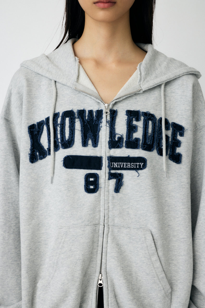 COLLEGIATE ZIP HOODIE Heather Gray / Free