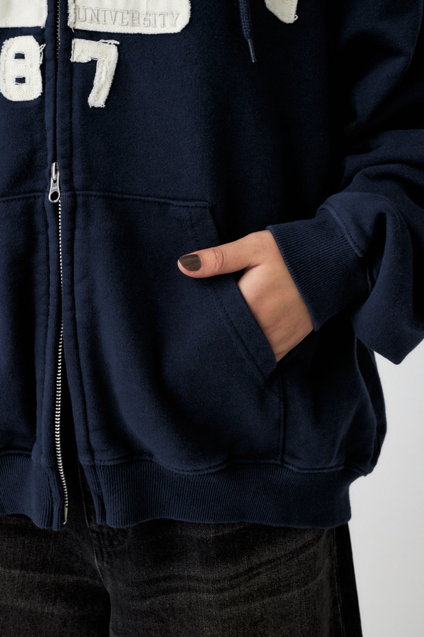 COLLEGIATE ZIP HOODIE Navy / Free